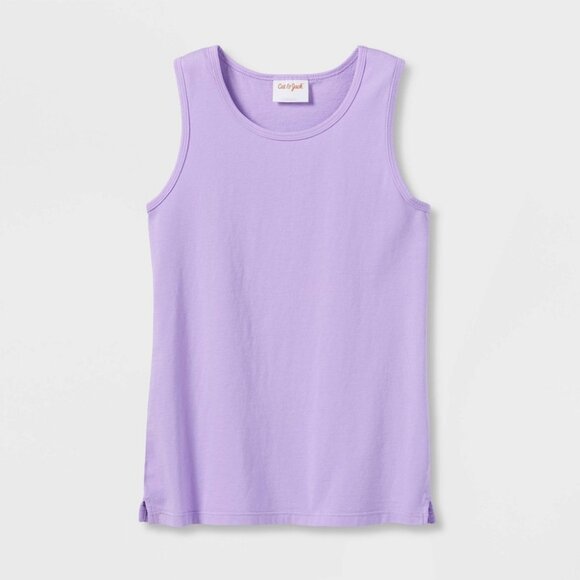 Cat & Jack Girl's Light Purple Sleeveless Tank Top - Picture 1 of 4